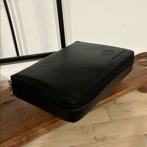 Mercedes-Benz Black Leather Toiletry Bag